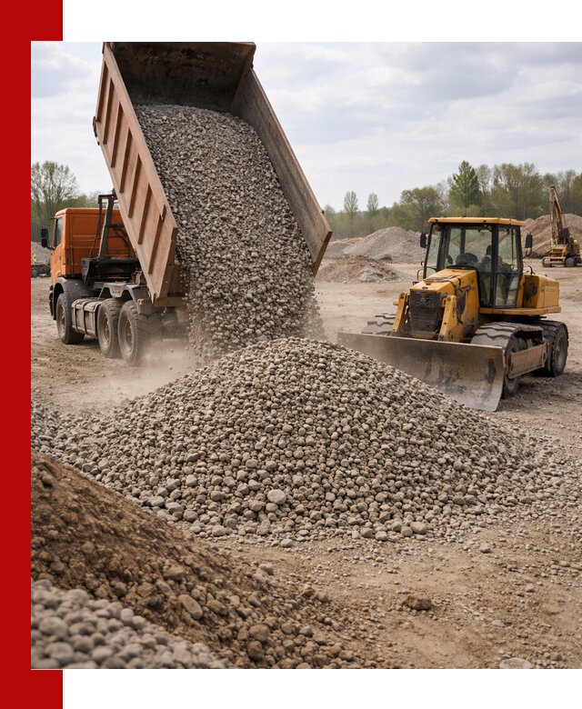 Доставка гравийного щебня фракции 40-70 в находке