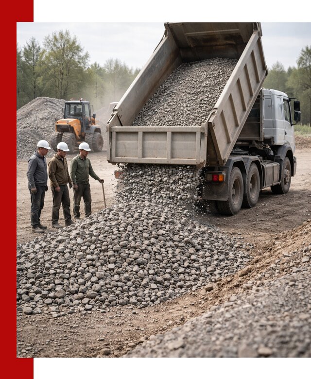 Доставка гравийного щебня фракции 70-120 в находке