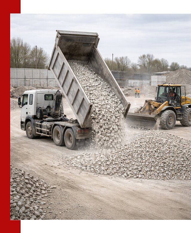 Доставка и продажа известнякового щебня в находке