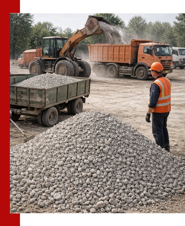 Доставка известнякового щебня фракция 20–40 в находке