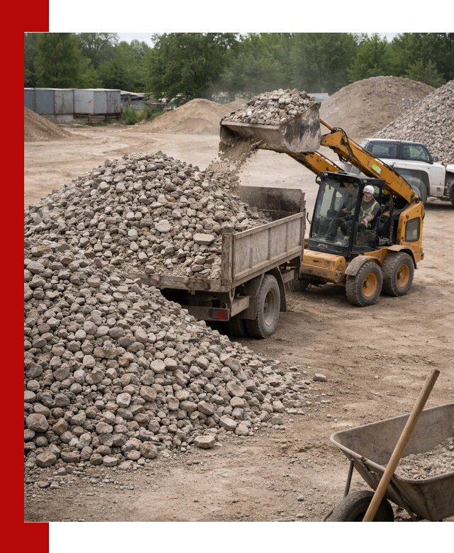 Доставка вторичного щебня в находке для строительных работ