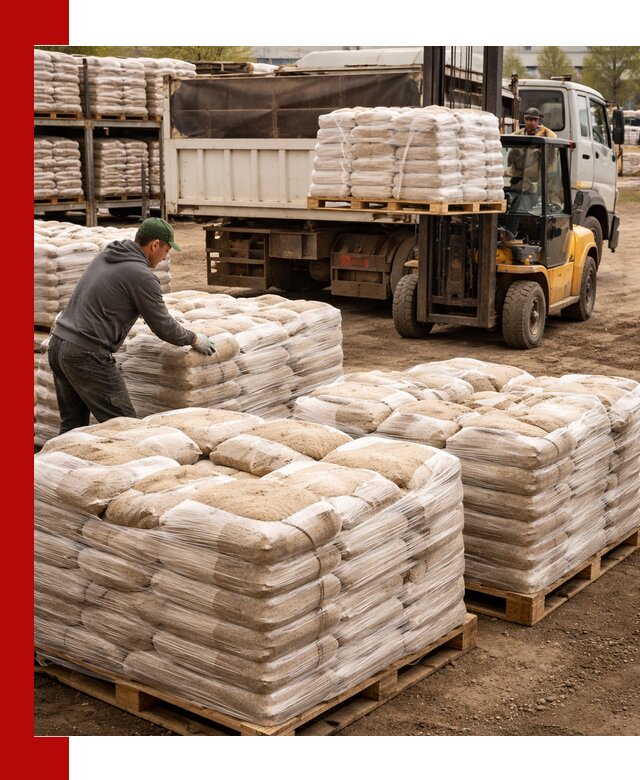 Карьерный песок в мешках с доставкой в находке