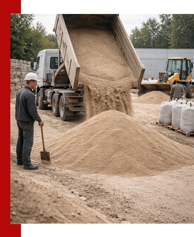 Кварцевый песок фракция 0–3 мм с доставкой в находке