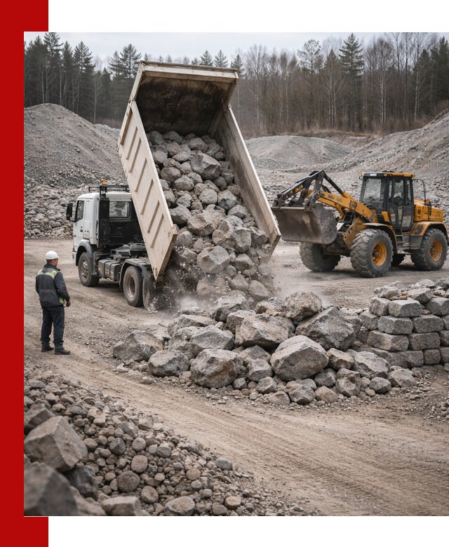 Доставка и продажа бутового гранитного камня в находке