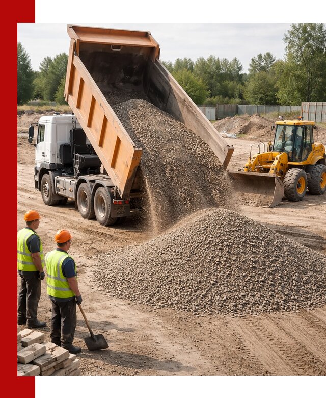 Доставка щебёночно-песчаной смеси ЩПС С7 в находке