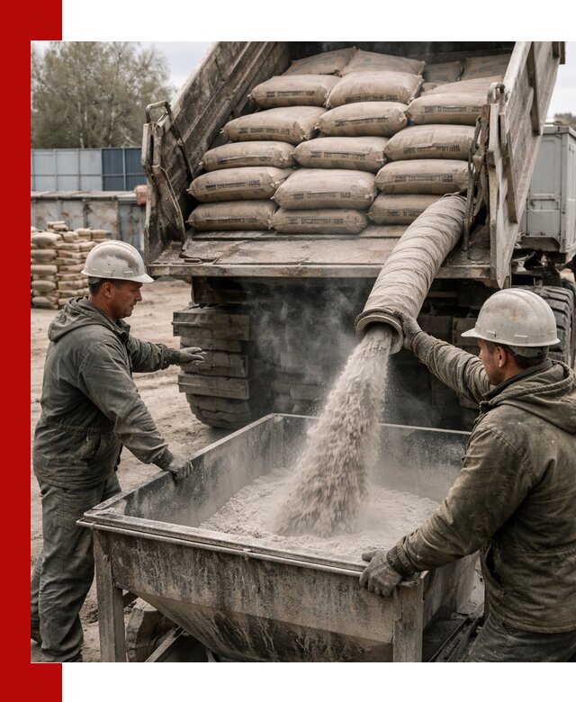 Доставка цемента М400 в находке оптом и в розницу