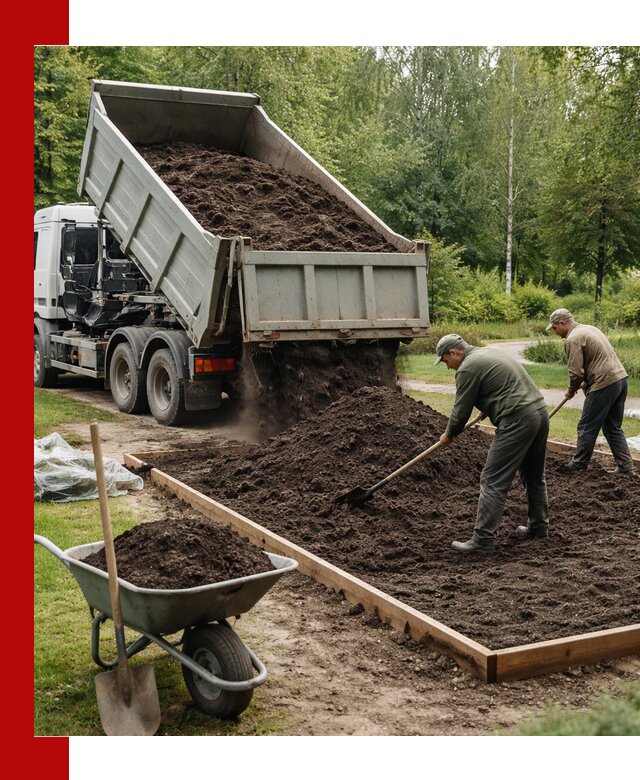 Доставка грунта для озеленения и благоустройства в находке