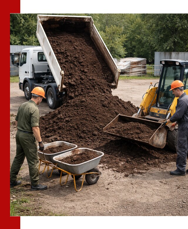 Доставка торфо-земляной смеси в находке для огорода и ландшафта