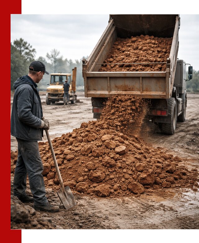 Глина для засыпки в находке с доставкой самосвалами