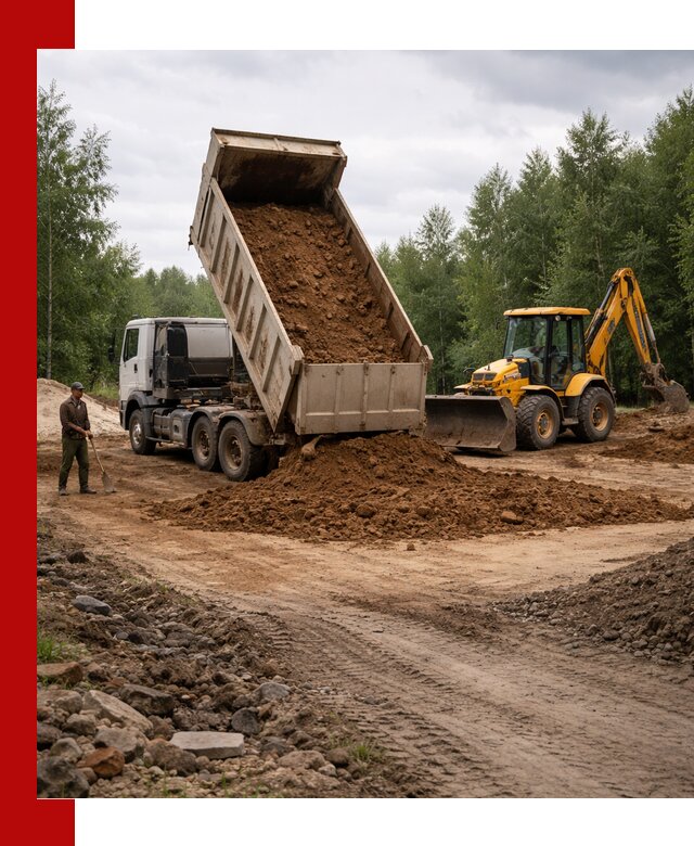 Доставка суглинка самосвалами в находке подсыпка и планировка