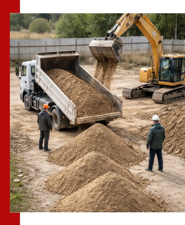 Доставка супеси вагонными и автопартиями в находке