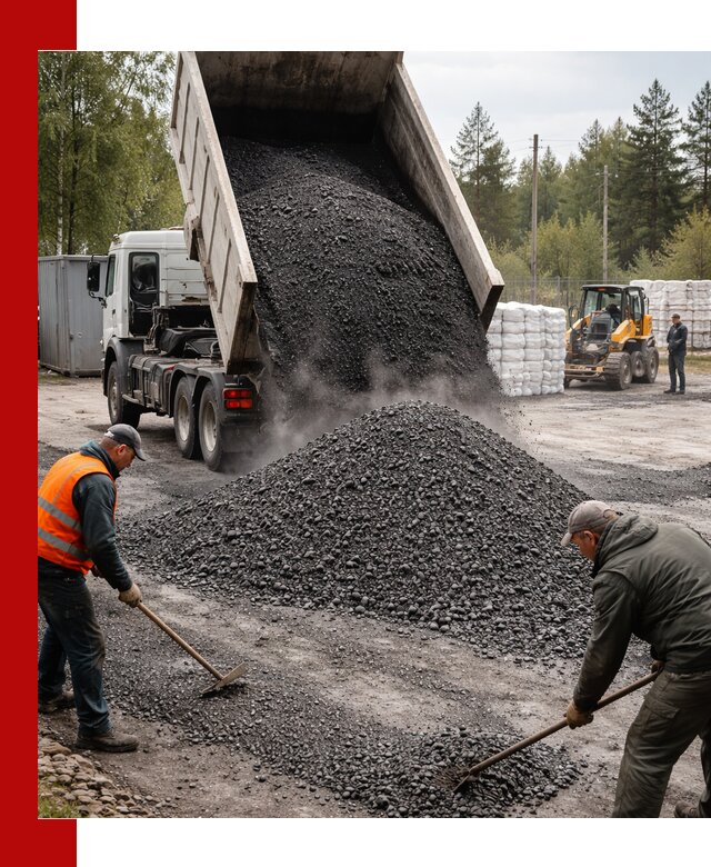 Доставка и продажа асфальтного гранулята в находке