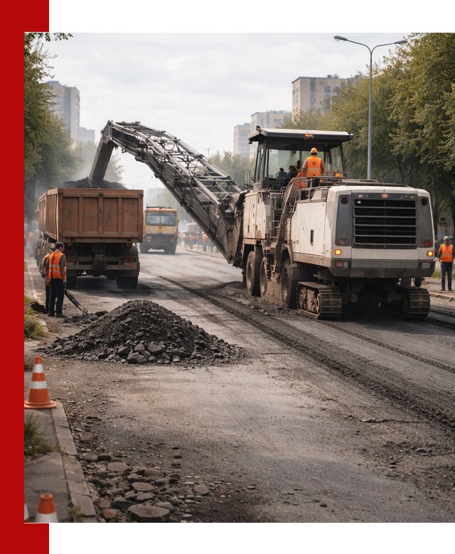 Фрезерованный асфальт в находке — удаление и вывоз старого покрытия